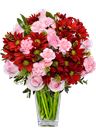 Bouquet di fiori rossi e rosa