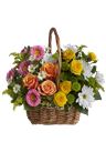 Cestino di fiori colorati