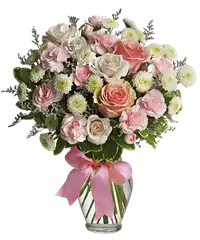 Bouquet rose rosa e panna